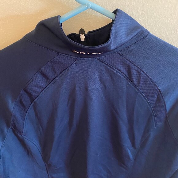 ROMFH Aachen Mock Zip Long Sleeve Shirt Dark Navy — Women’s XL — NWT - Picture 10 of 13